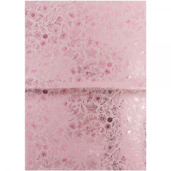 Paper Patch Papierbogen rosa Blumen 30x42cm