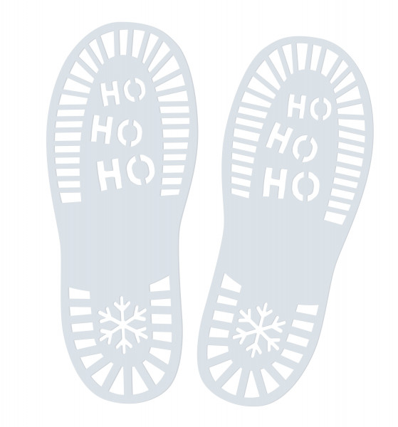 2 Schneefreuden Santas Spuren Schablonen