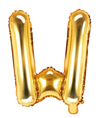 Folienballon W gold 35cm