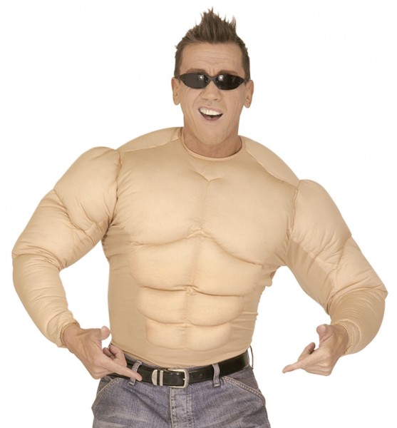 Gepolstertes Muskel Shirt für Herren