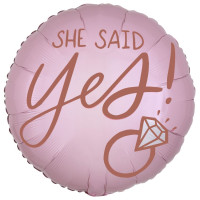 Vorschau: She Said Yes Folienballon 46cm