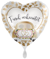 Vorschau: Weddingcar Heart Folienballon DE 43cm