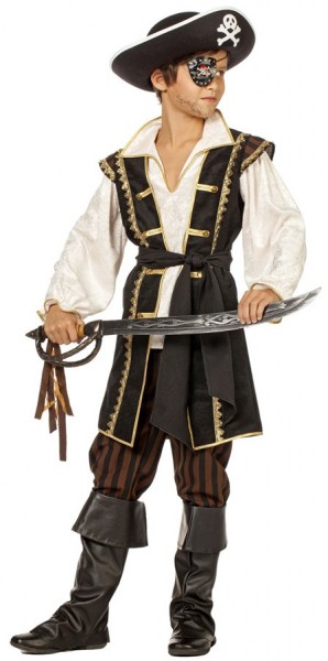 Schwarz-Braunes Piratenkostüm Für Kinder