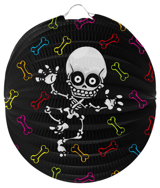 Tag der Toten Laterne mit Skelett 22cm