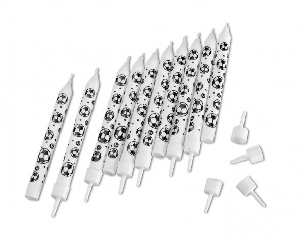 10 Fußball Torjäger Tortenkerzen 10cm