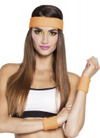 Orange Schweißbänder 3er Set