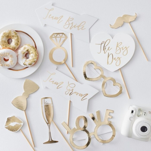 10 Golden Wedding Foto Requisiten 2