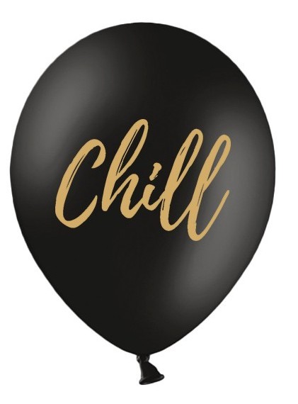 50 schwarze Ballons Chill 30 cm