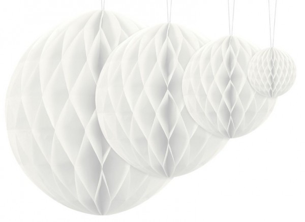 Wabenball Lumina weiß 10cm 2