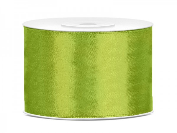 25m Satin Geschenkband apfelgrün 5cm breit