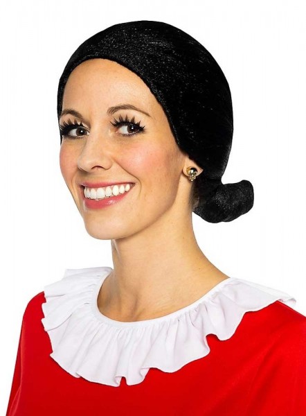 Schwarze Olivia Öl Damenperücke