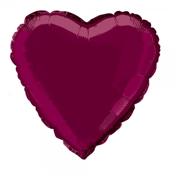 Herzballon True Love weinrot