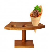 Bambuhållare för 3 snackspåsar 16 x 7,2cm