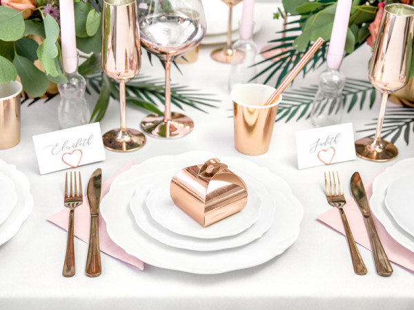 10 Roségold metallic Geschenkboxen 2