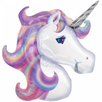 Einhorn Pink Diamond Folienballon 84 x 74cm