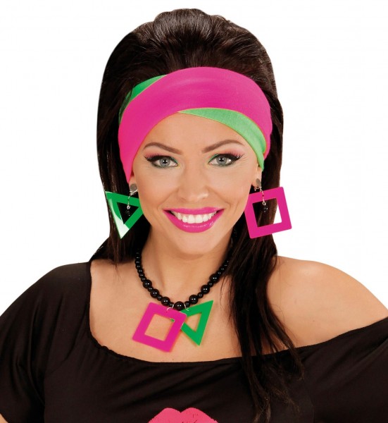 Neon Stirnband 2er Set 80er Jahre 3