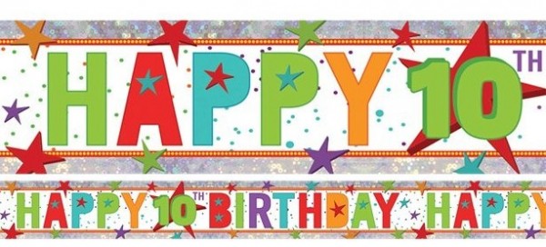 10. Geburtstag Folienbanner 2,7m x 12,7cm