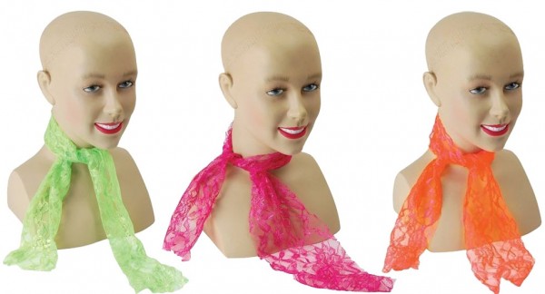 Neon-Pinker Blumentüllschal 2