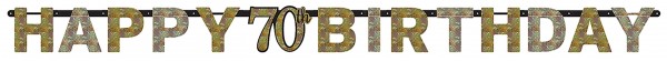 Golden 70th Birthday Girlande 2,13m