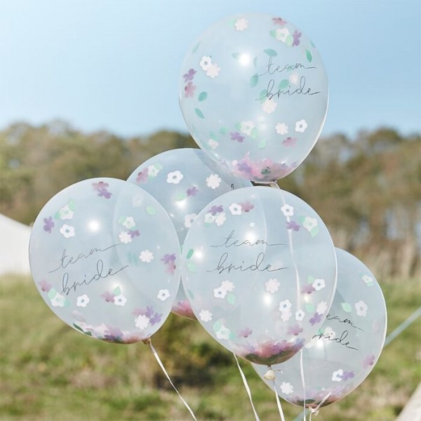 5 Boho Wedding Konfettiballons 30cm