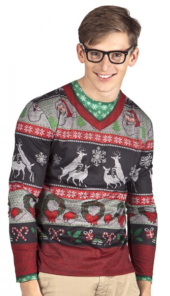 Hipster Weihnachten Shirt Für Herren