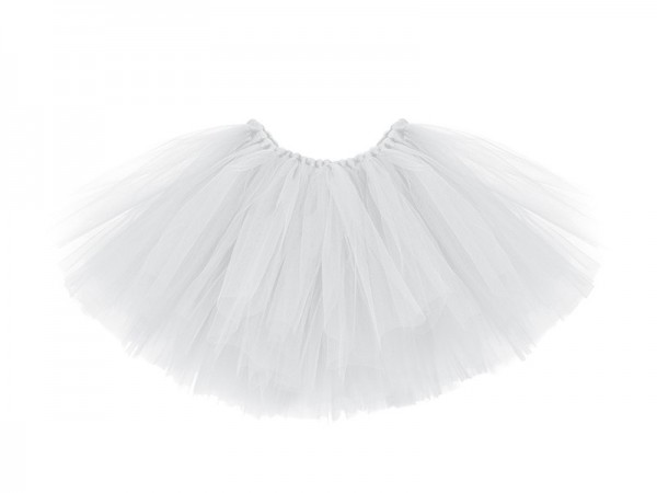 Tutu-Rock mit Schleife in Weiß 34cm