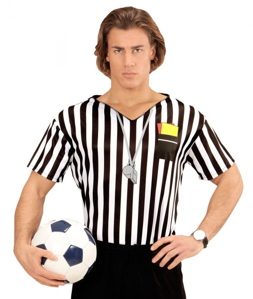 Gestreiftes Schiedsrichter Herrenshirt