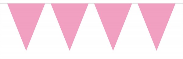 Wimpelkette Einfach rosa 10m
