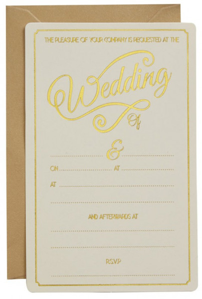 10 Vintage Wedding Einladungskarten 2