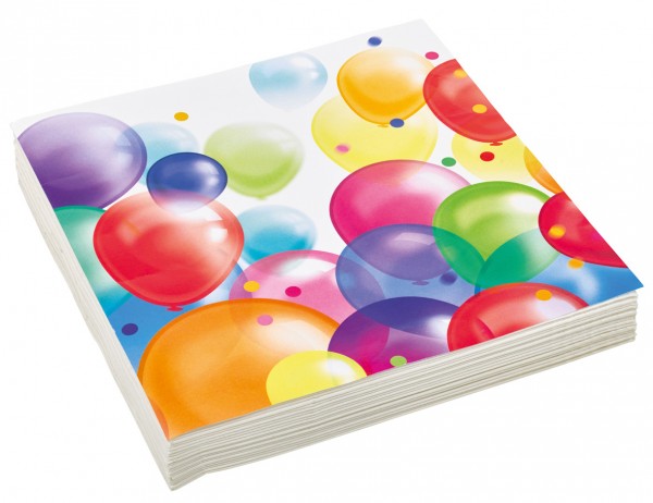 20 Balloon Carnival Servietten 33cm
