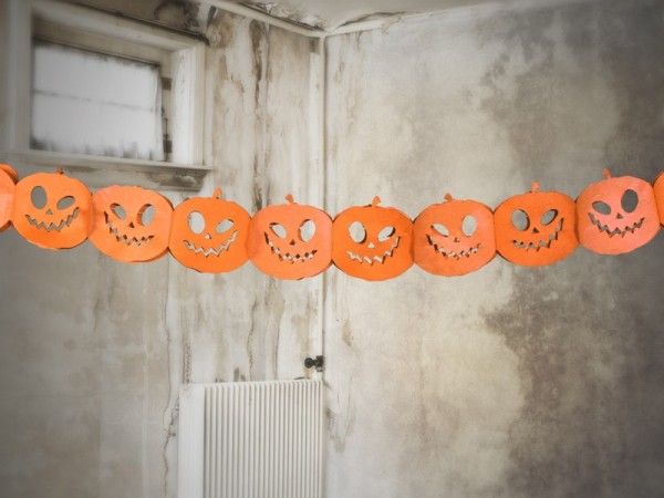 Papiergirlande Crazy Pumpkin 3m