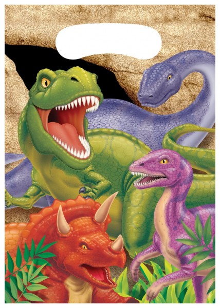 8 Höhlen Dino Geschenktüten 16 x 23cm
