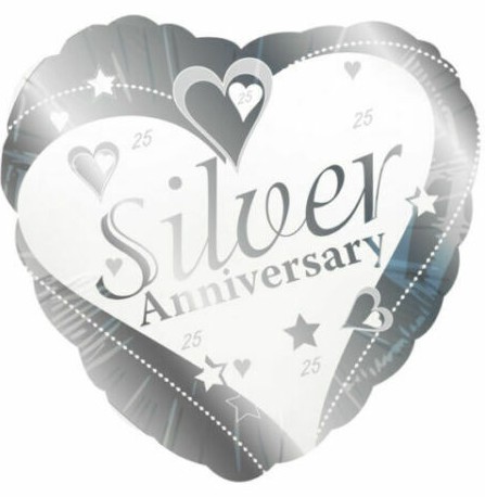 Silver Anniversary Folienballon 46cm
