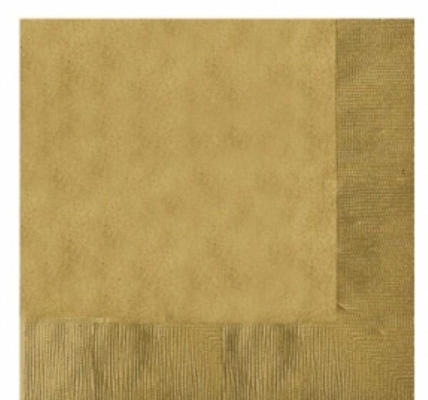 50 Party-Servietten 33cm gold