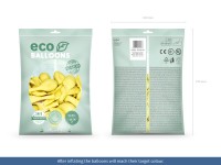 100 Eco Pastell Ballons zitronengelb 26cm