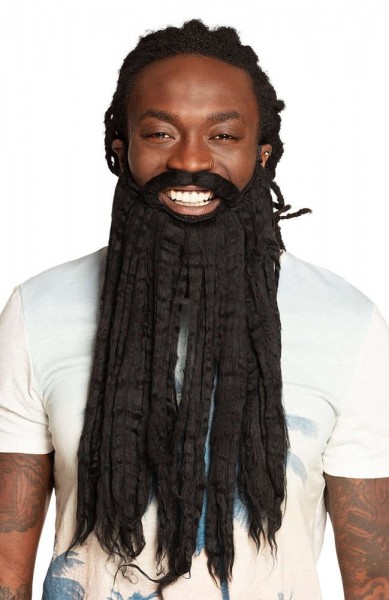 Langer Rasta Bart schwarz