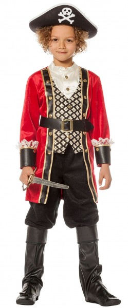 Kinder Piraten Kostüm Rot