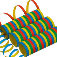 3 Rollen Luftschlangen Streifen Spaß