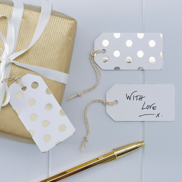 10 Mix & Match Punkte Geschenkanhänger gold 2