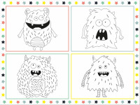 6 Monster Festival Tischsets