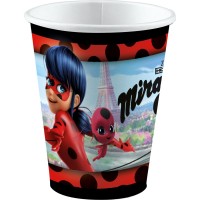 8 Miraculous Ladybug Pappbecher 250ml