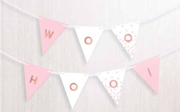 Rosy Dreams Wimpelkette 4,57m