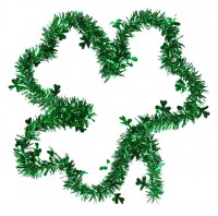 Grüne Lametta Kleeblatt Figur 22cm