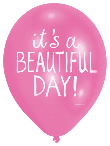 6 Beautiful Day Luftballons 27,5 cm