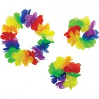 Regenbogen Hawaiiketten Set