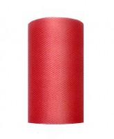 Tüll Stoff Luna rot 20m x 8cm