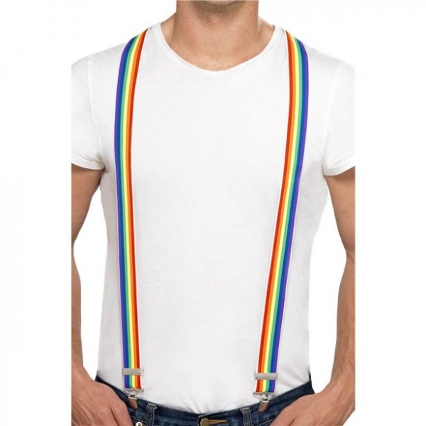 Regenbogen bunte Hosenträger