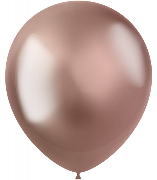 50 Shiny Star Luftballons roségold 33cm