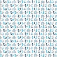Baby Elefant Geschenkpapier blau 76cm x 1,52m