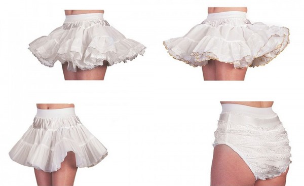 Rüschen Slip Weiß